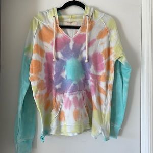 Tie dye hooded sweatshirt